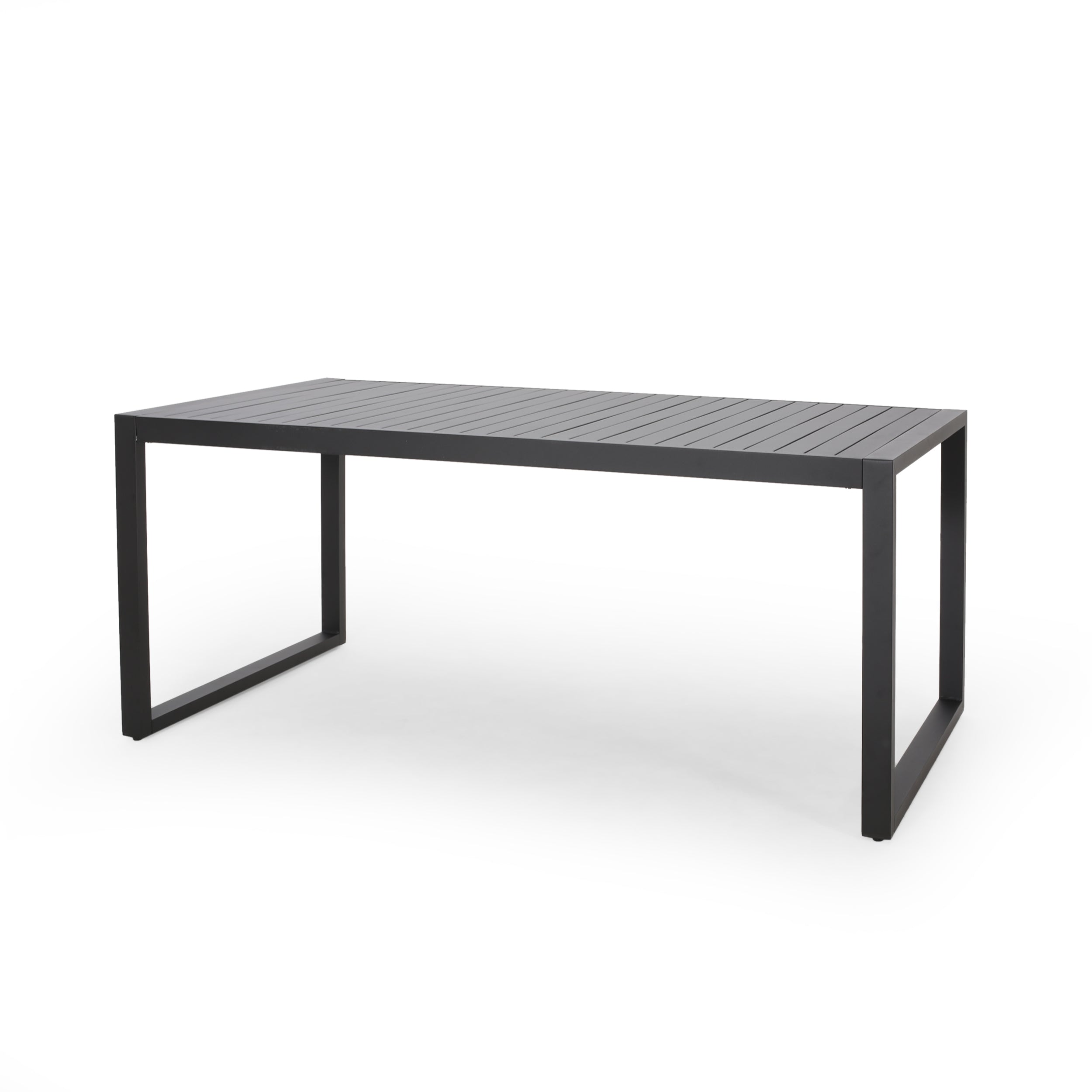 Nealie Outdoor Aluminum Dining Table – GDFStudio - Main Image