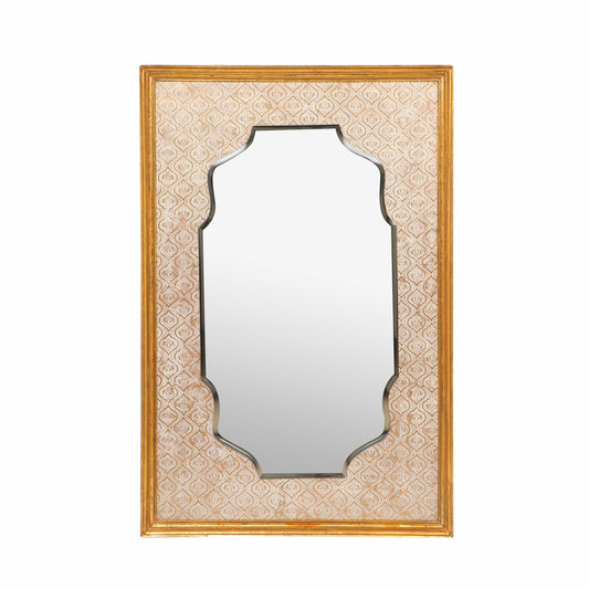 Genevieve Traditional Embossed Rectangular Mirror