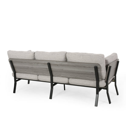 Athea Mid-Century Modern 3 Seater Wood Frame Sofa