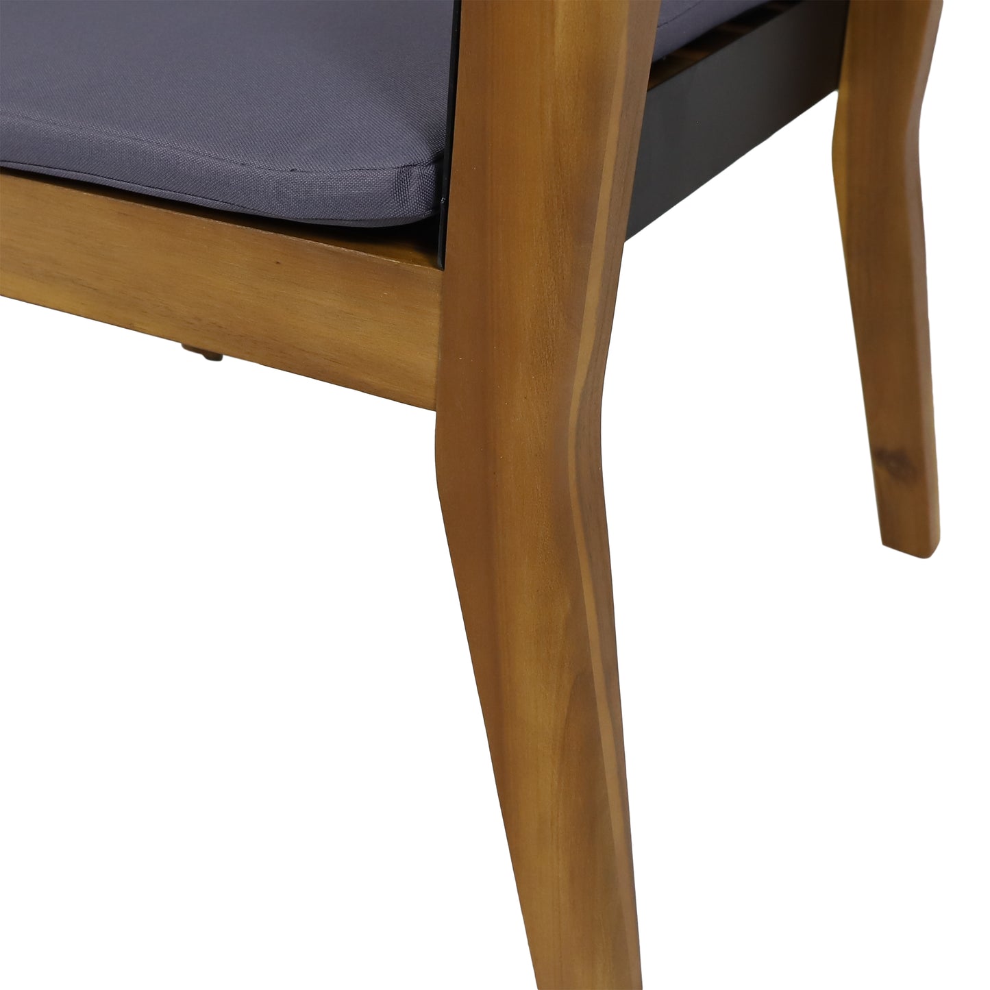 Osean Outdoor Acacia Wood Club Chairs with Cushion (Set of 2)