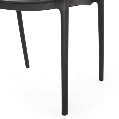 Edenton Outdoor Modern Stacking Dining Chair (Set of 2)