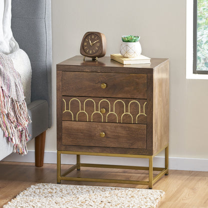Javayah Contemporary Wooden Night Stand