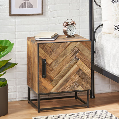 Chipper Handcrafted Boho Wooden Nightstand
