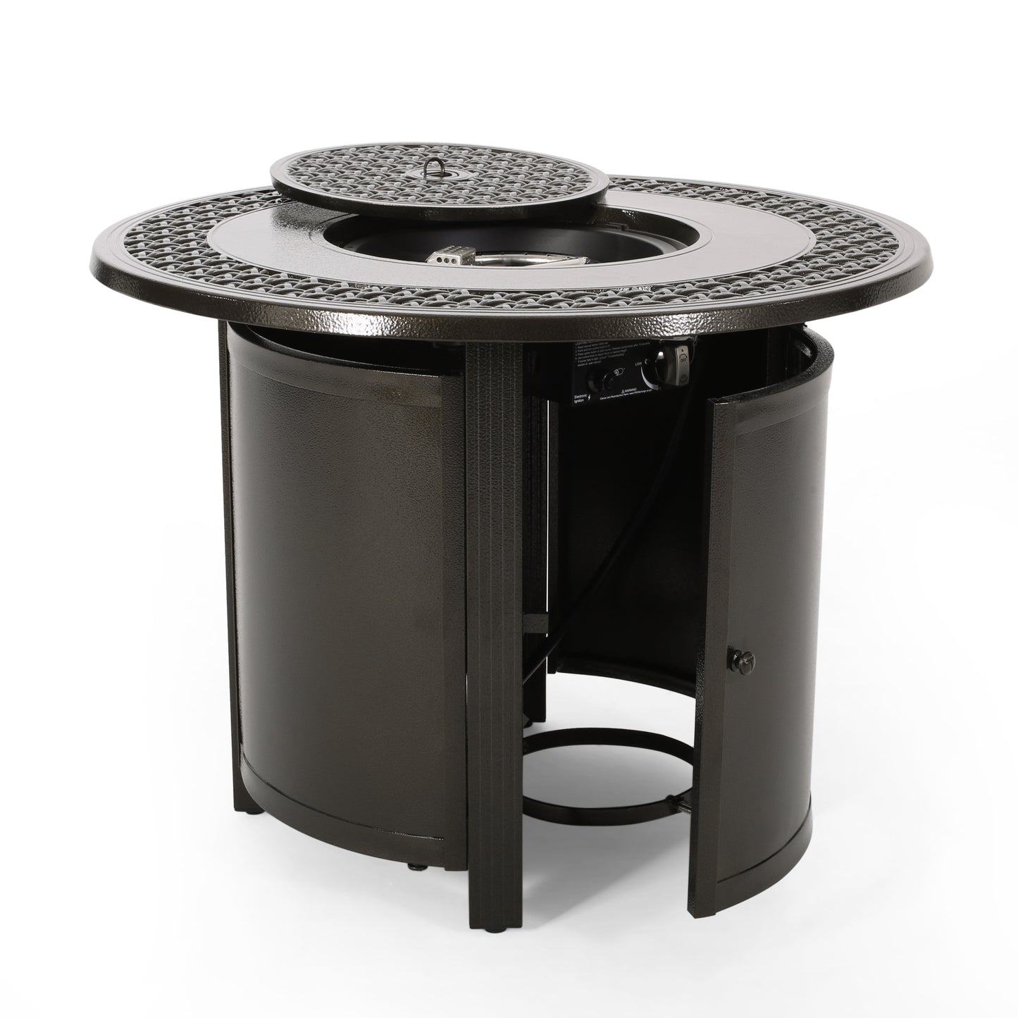 Maycol Round Aluminum Propane Fire Pit Table