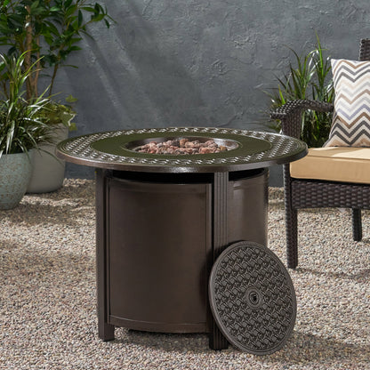 Maycol Round Aluminum Propane Fire Pit Table