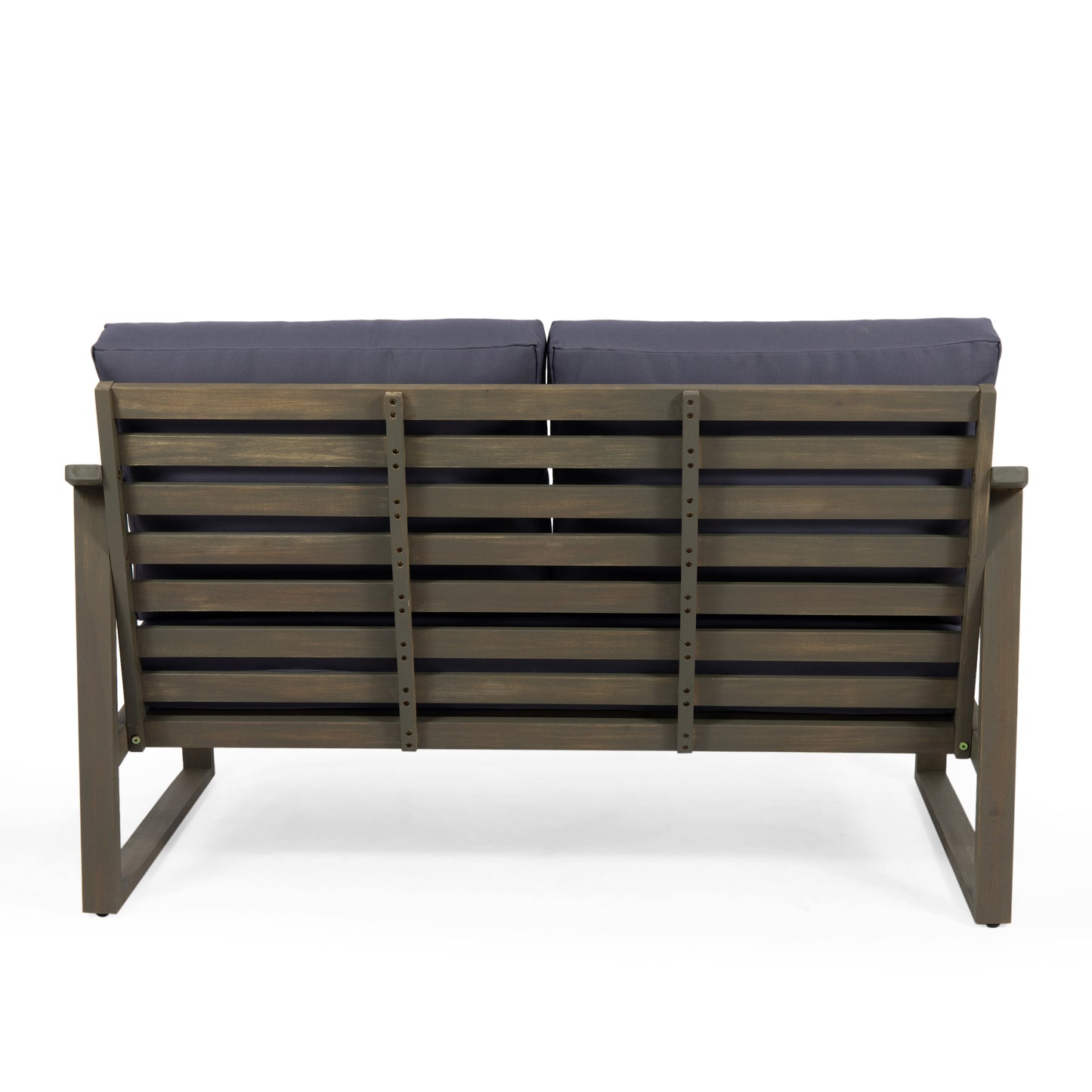 Johnlucas Outdoor 4 Seater Acacia Wood Chat Set with Water Resistant Cushions