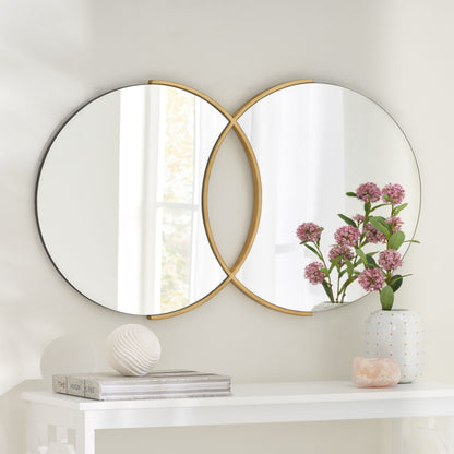 Medlock Modern Glam Overlapping Round Wall Mirror