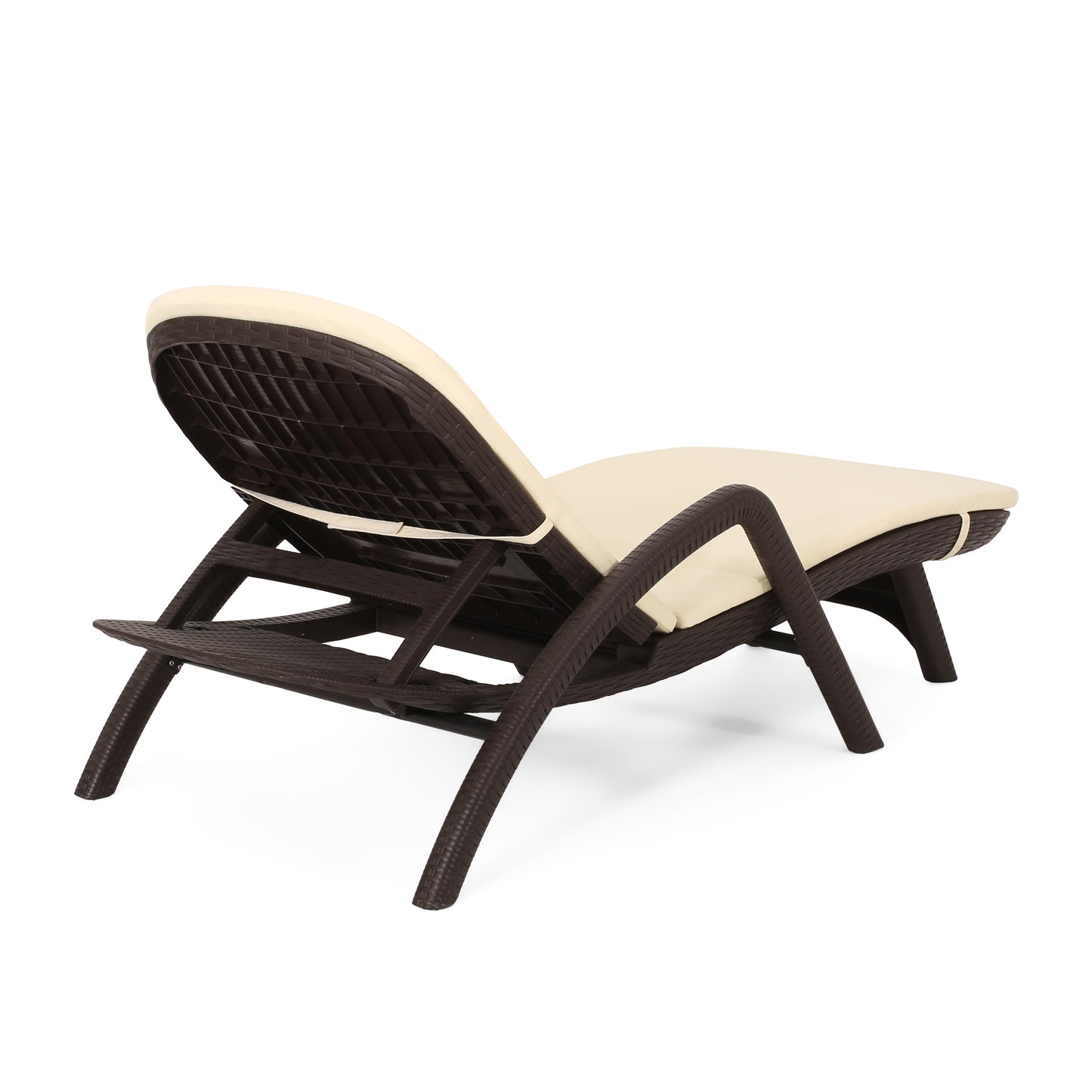 Riley Outdoor Faux Wicker Chaise Lounges with Cushion (Set of 2)
