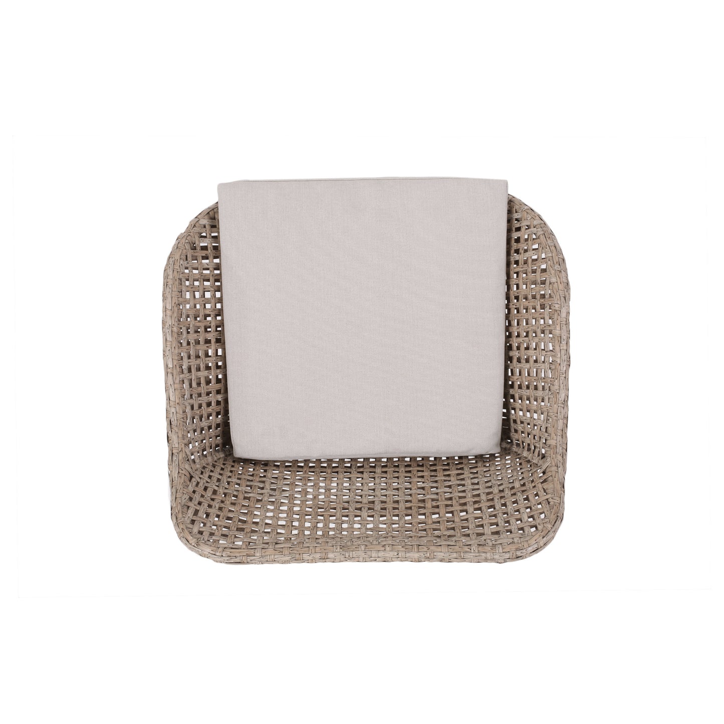 Pondway Outdoor Wicker and Iron Barstools with Cushion, Set of 4