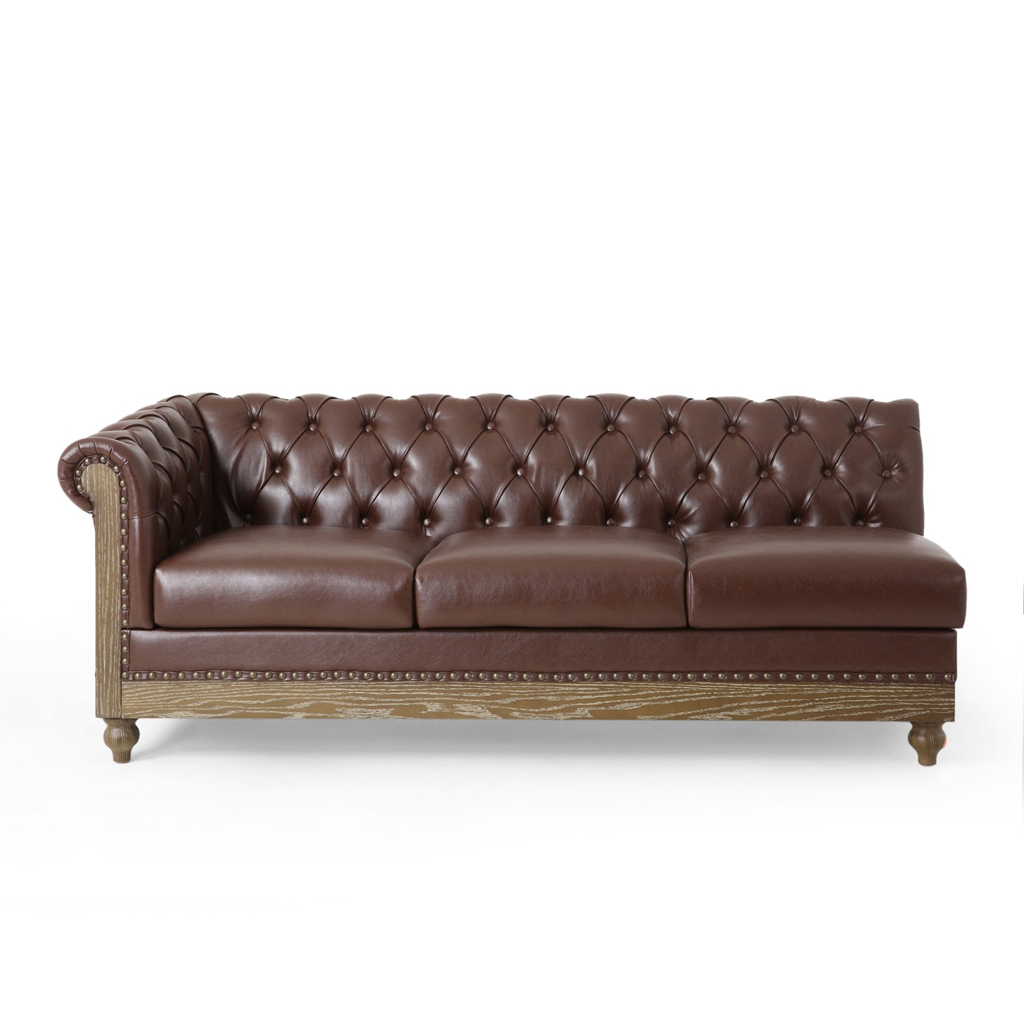 Kinzie Chesterfield Tufted 7 Seater Sectional Sofa with Nailhead Trim