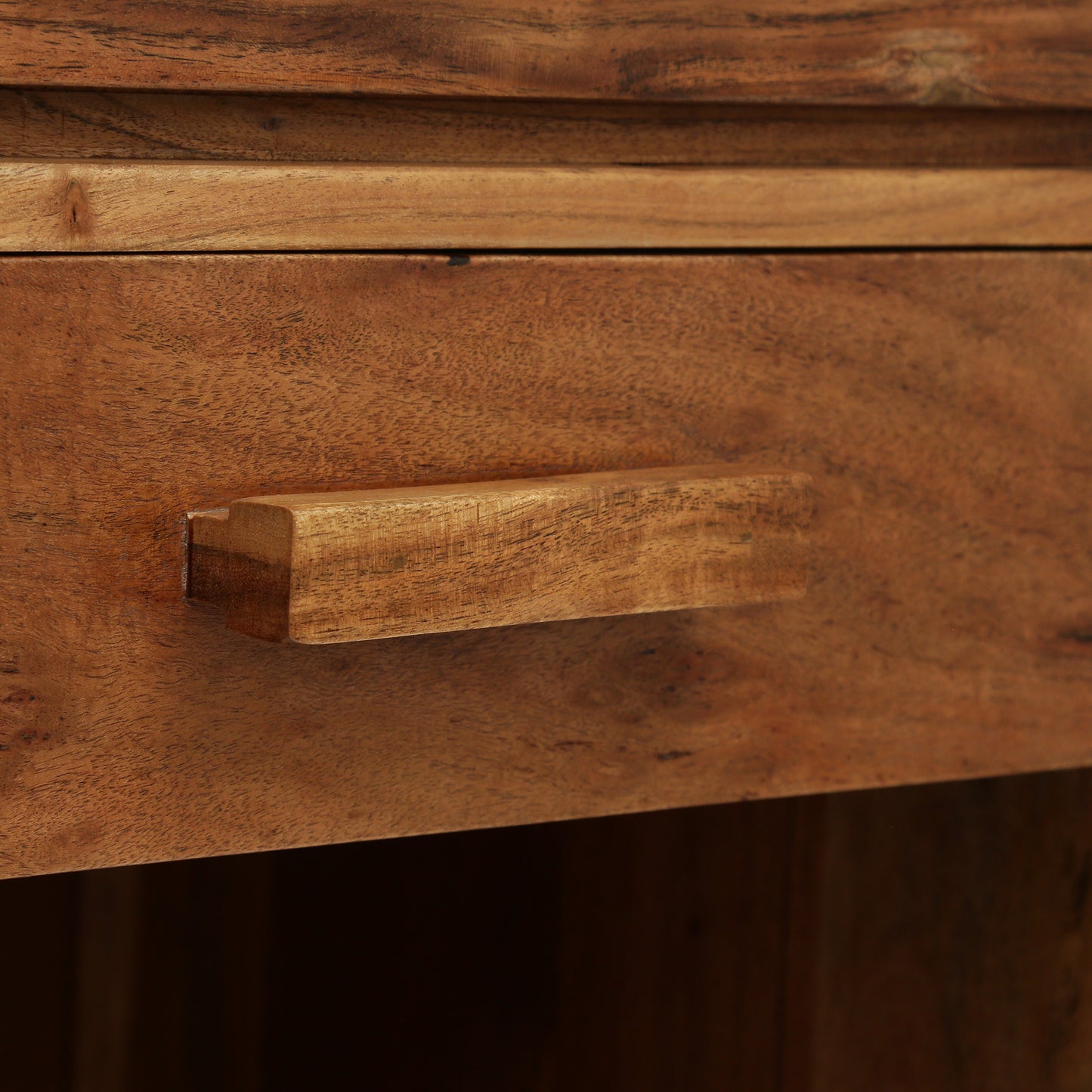 Lindale Boho Handcrafted Acacia Wood Nightstand, Set of 2