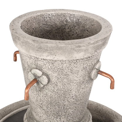 Hyland Outdoor 4 Spout Fountain, Light Brown