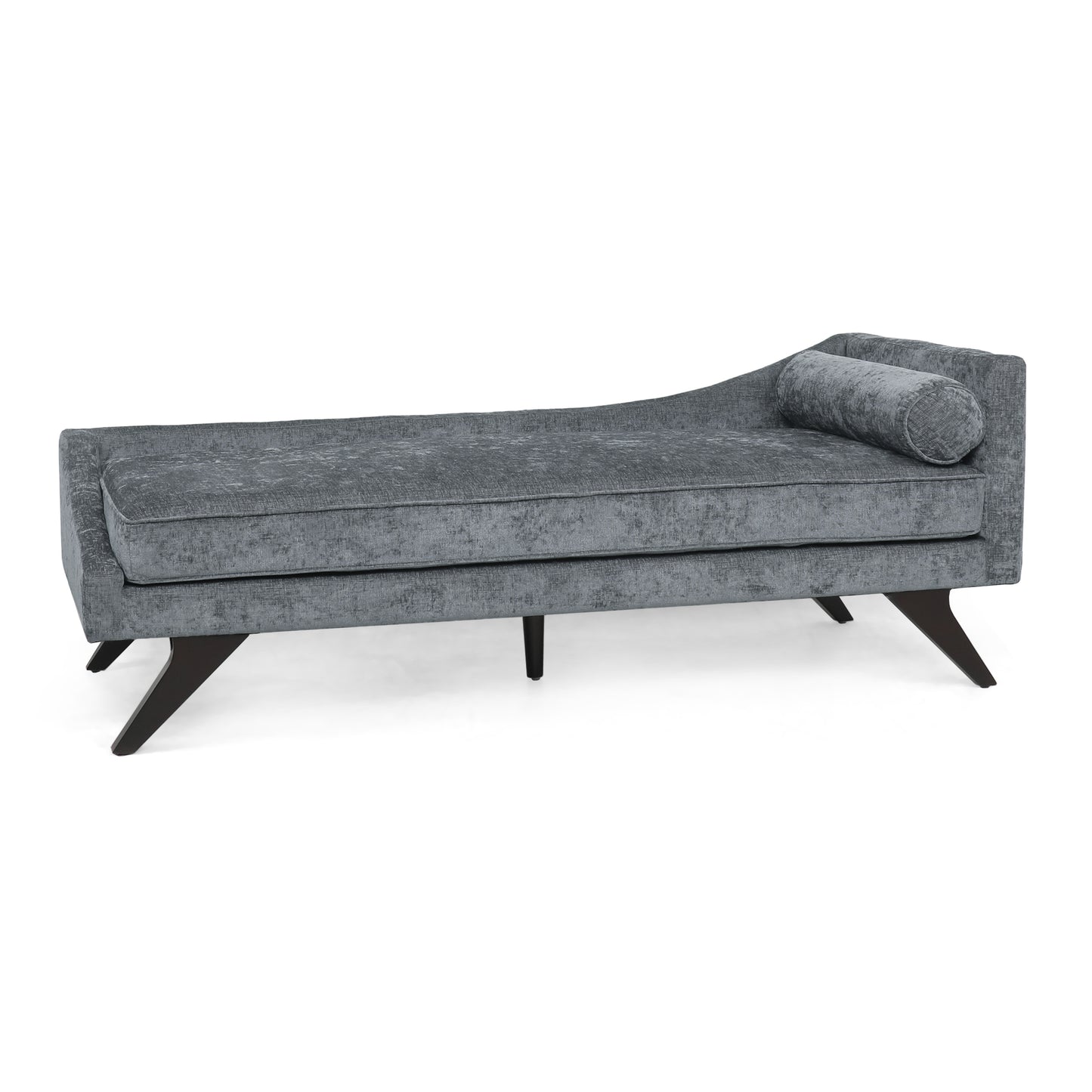 Alphonso Mid-Century Modern Fabric Chaise Lounge