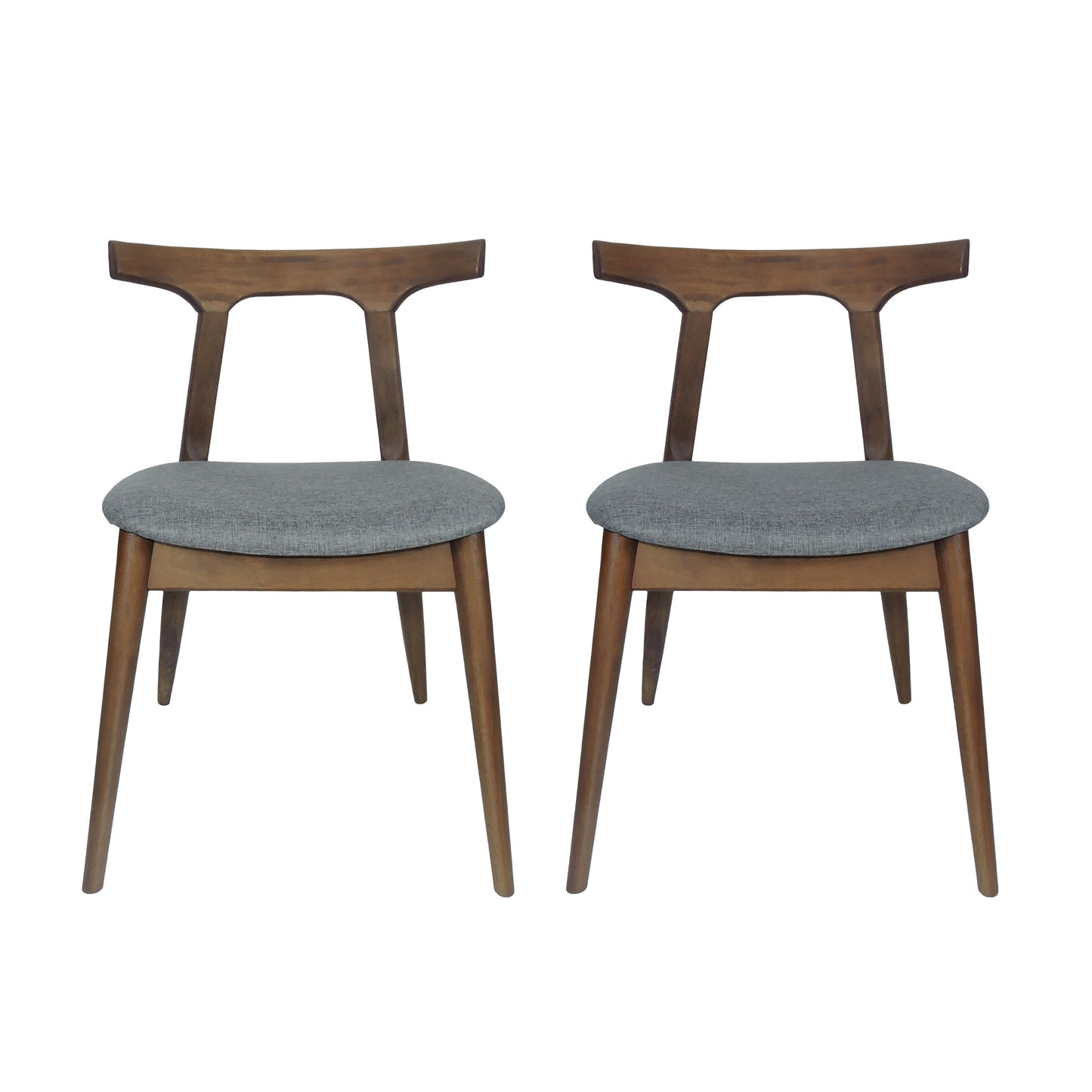 Danmore Mid Century Modern Fabric Upholstered Dining Chairs, Set of 2
