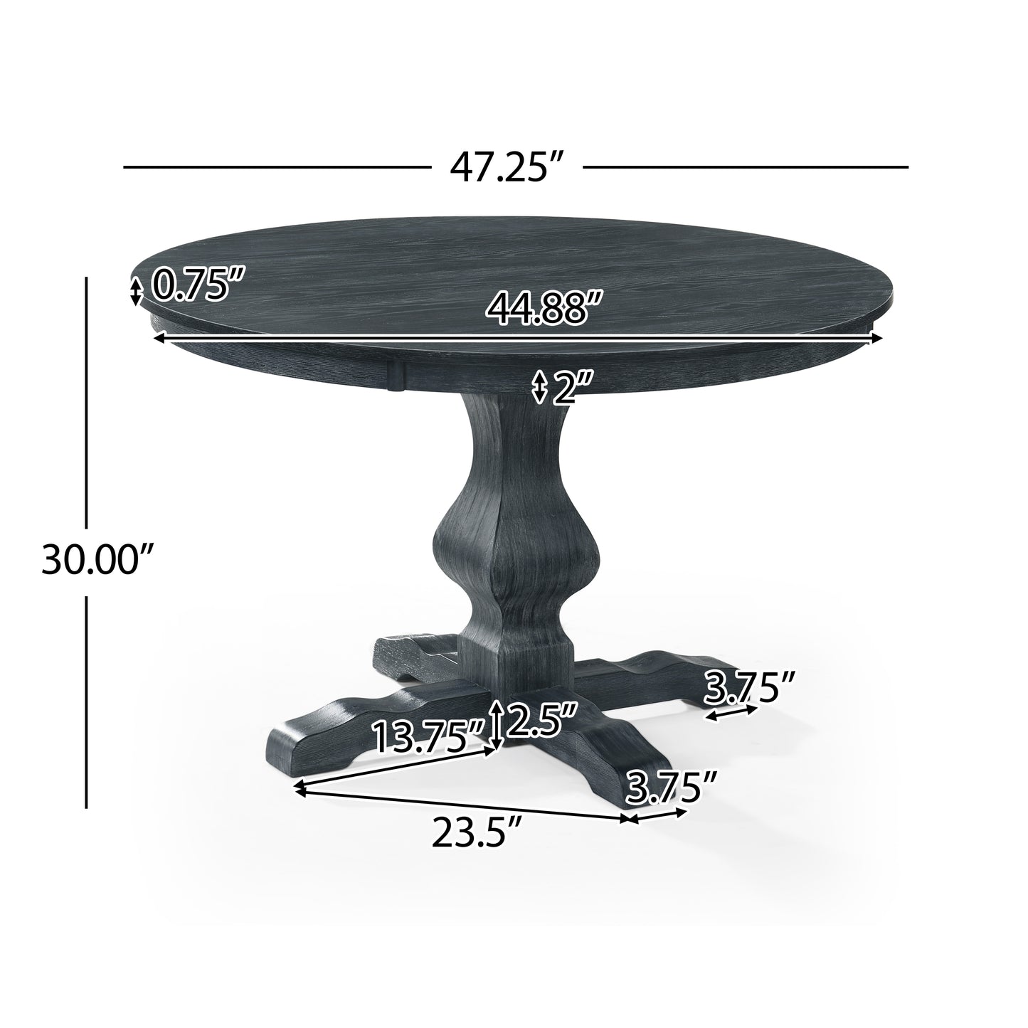 Remuda Rustic Wood Circular Dining Table
