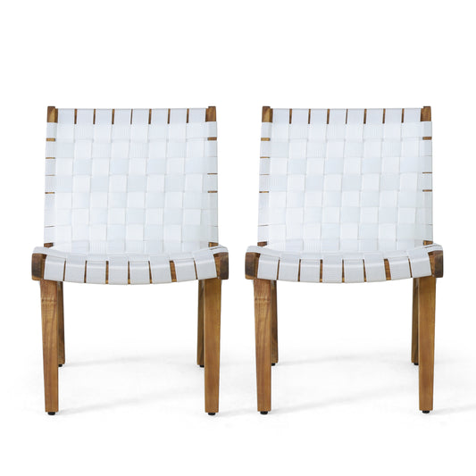 Ocilla Outdoor Rope Weave Lounge Chair, Set of 2