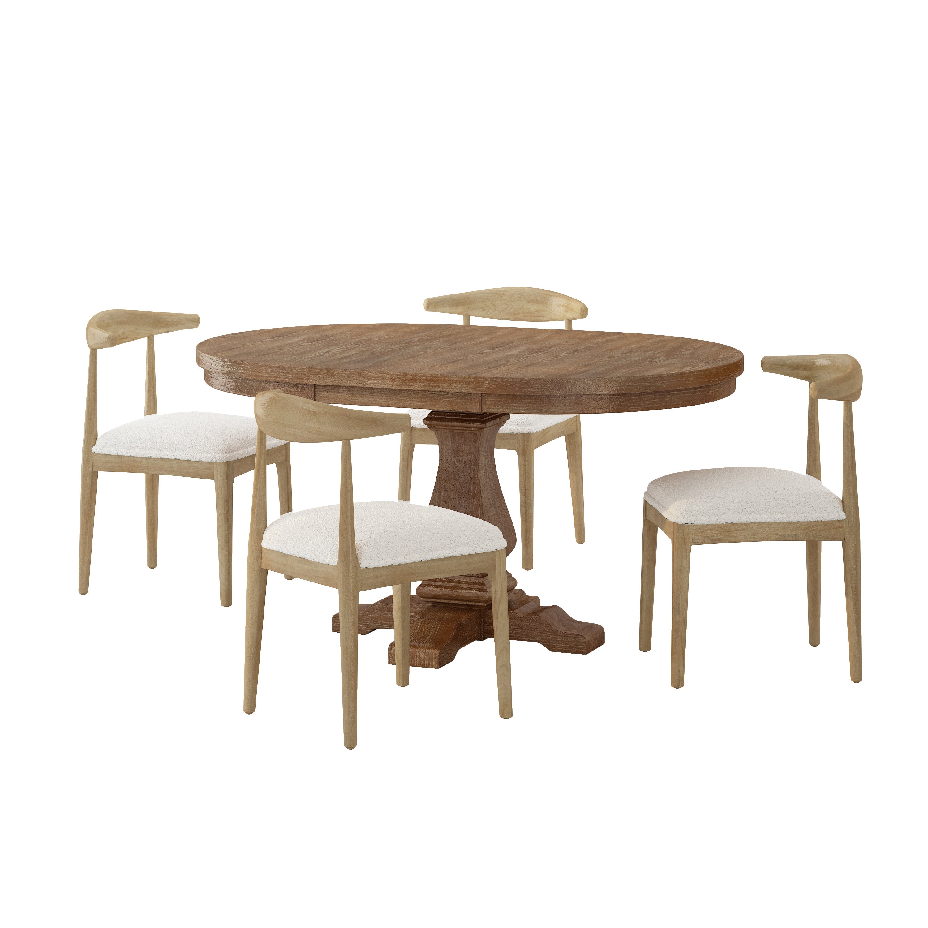 Gardner Modern and Contemporary 5-Piece Finished Fabric Upholstered Dining Set main image 1
