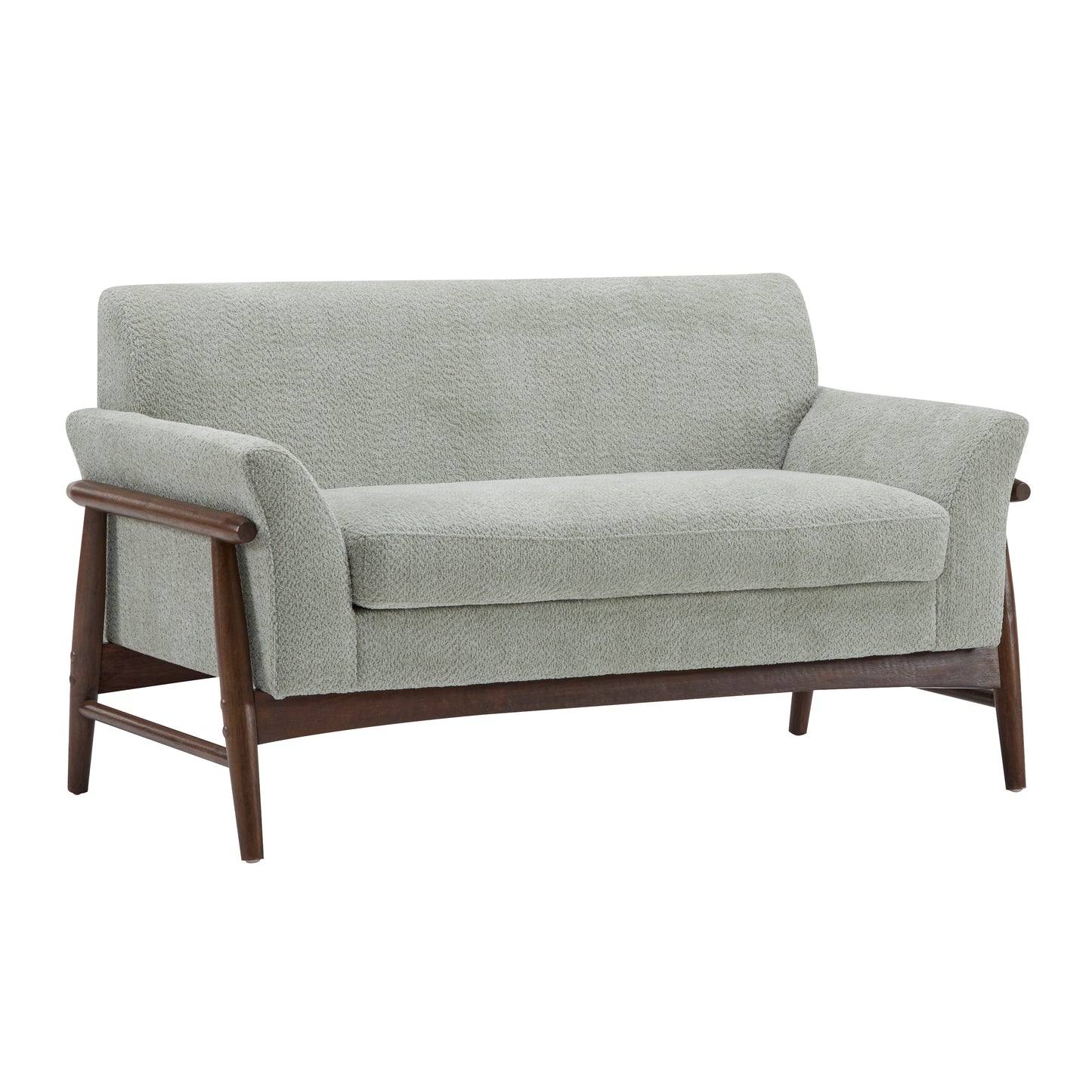 Aeionius Modern Indoor Boucle Loveseat with Flared Arms, Upholstered Fabric Sofa