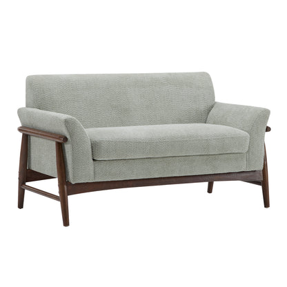 Aeionius Modern Indoor Boucle Loveseat with Flared Arms, Upholstered Fabric Sofa