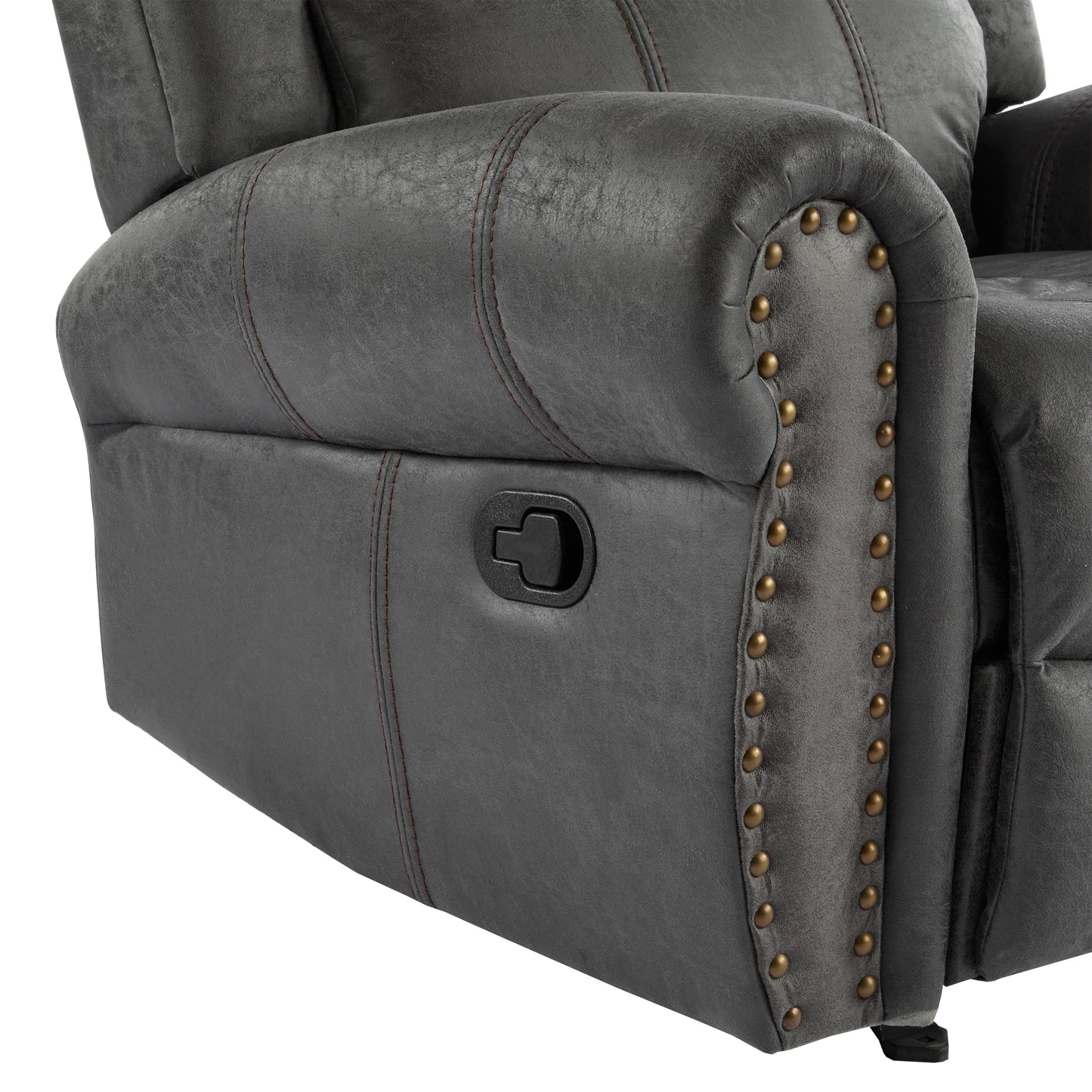 Isellen Suede Manual Glider Standard Recliner