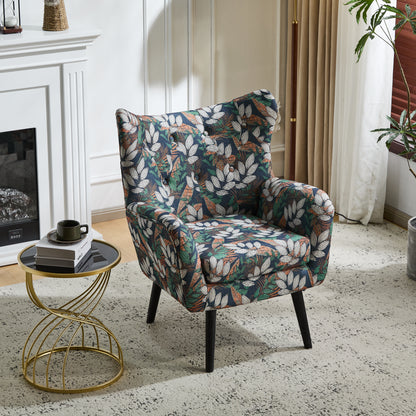 Button Tufted Style Wingback Arm Chair