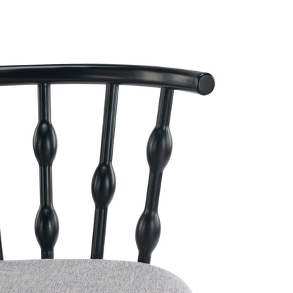 Dorio Indoor Wooden Barstool, Wood Finish With Beige Upholstery, Set of 2