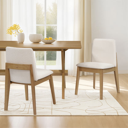 Caius Upholstered Armless Dining Chairs,Set of 2