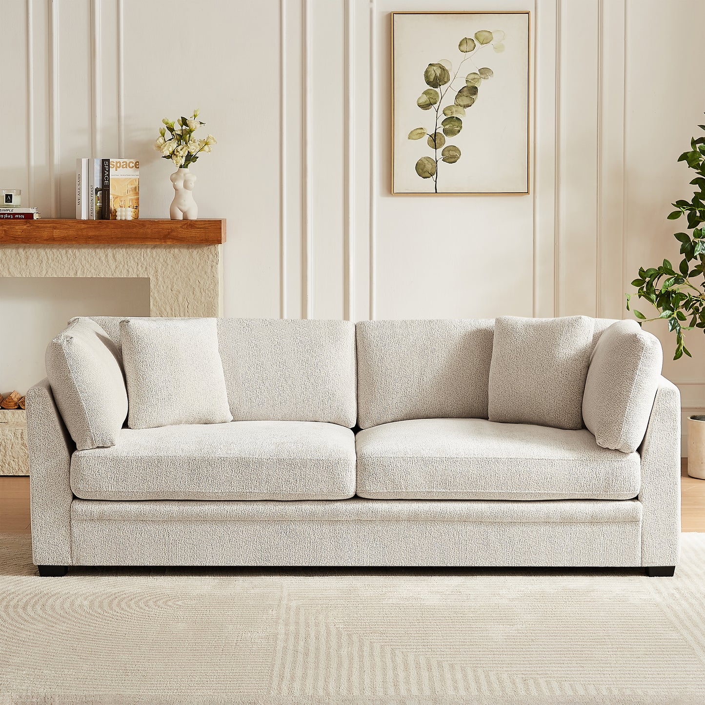 Cormac 83.50" Modern Flared Arms Sofa