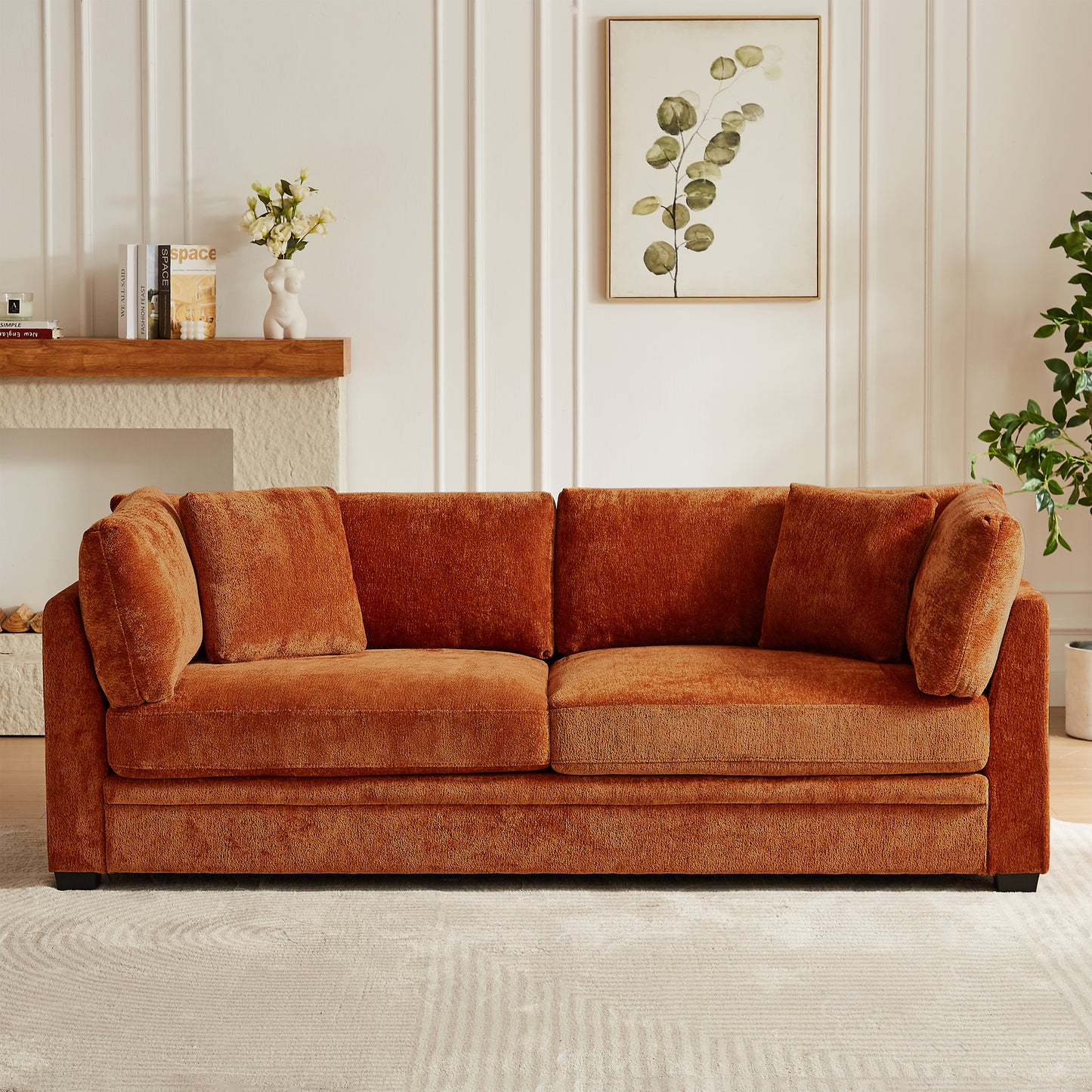 Cormac 83.50" Modern Flared Arms Sofa