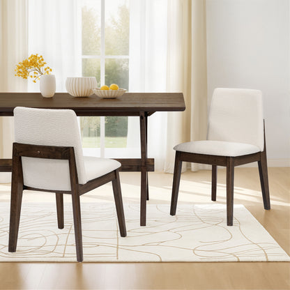 Caius Upholstered Armless Dining Chairs,Set of 2