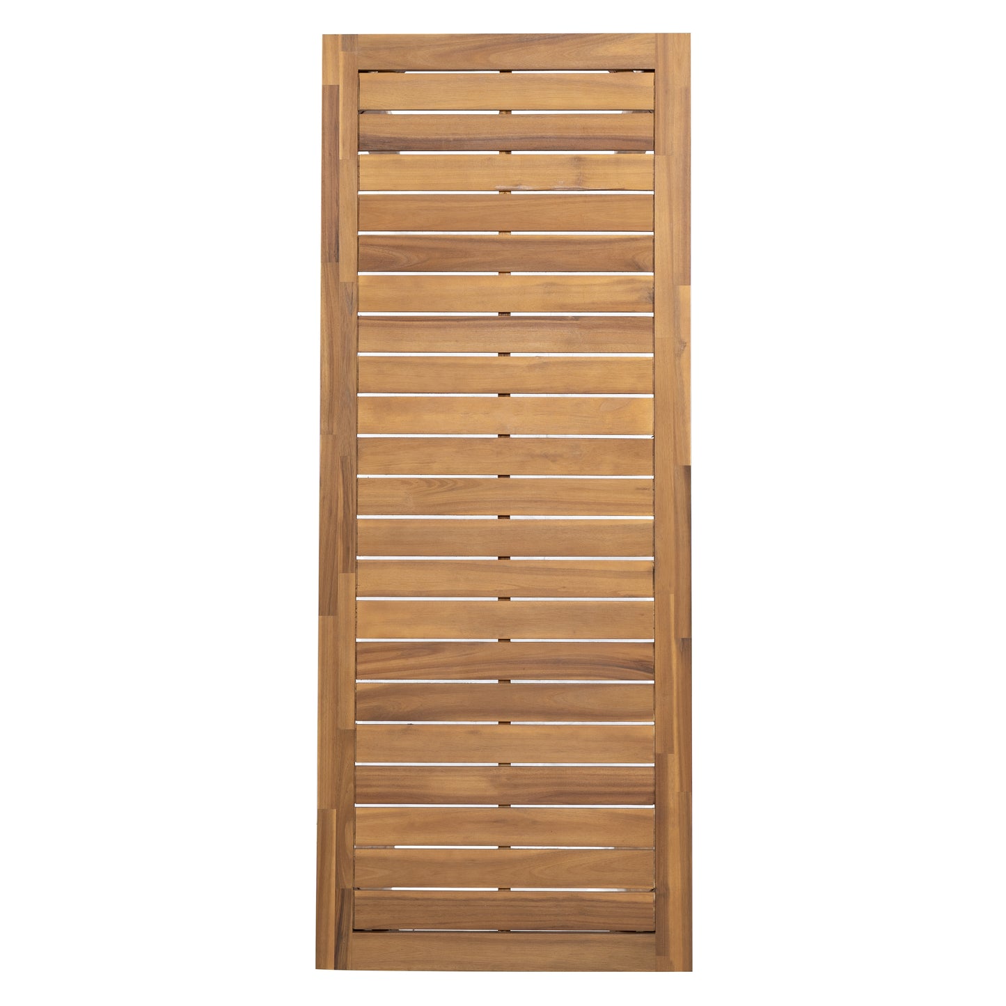 Caeli Outdoor Acacia Wood Patio Bar Table, Slatted Top