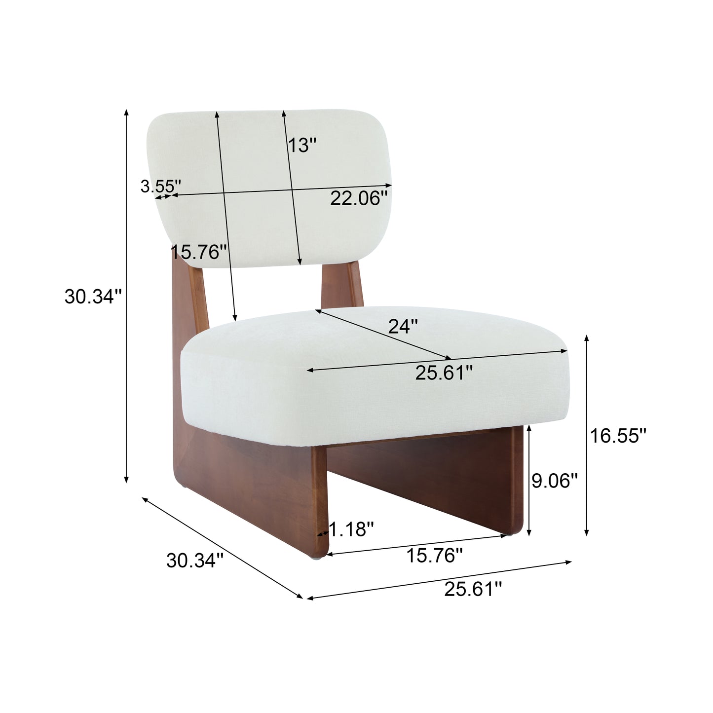 Brilinos Modern Lounge Chair Minimalist Design, Stylish and Comfortable,Set of 2