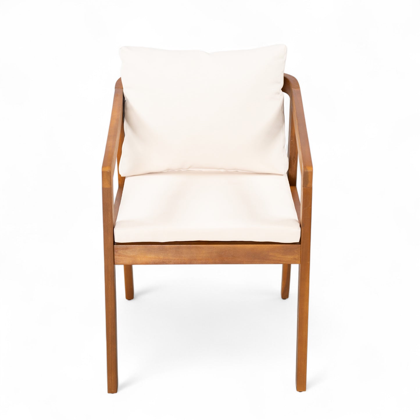 Dorianis Acacia Wood Outdoor Dining Chair with Cushion (Set of 2)