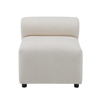 Evelyn Modular Sectional – 3 Armless Chairs + 1 Corner Chair