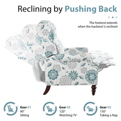 Marlowe Push Back Recliner Chair Upholstered Recliner Armchair