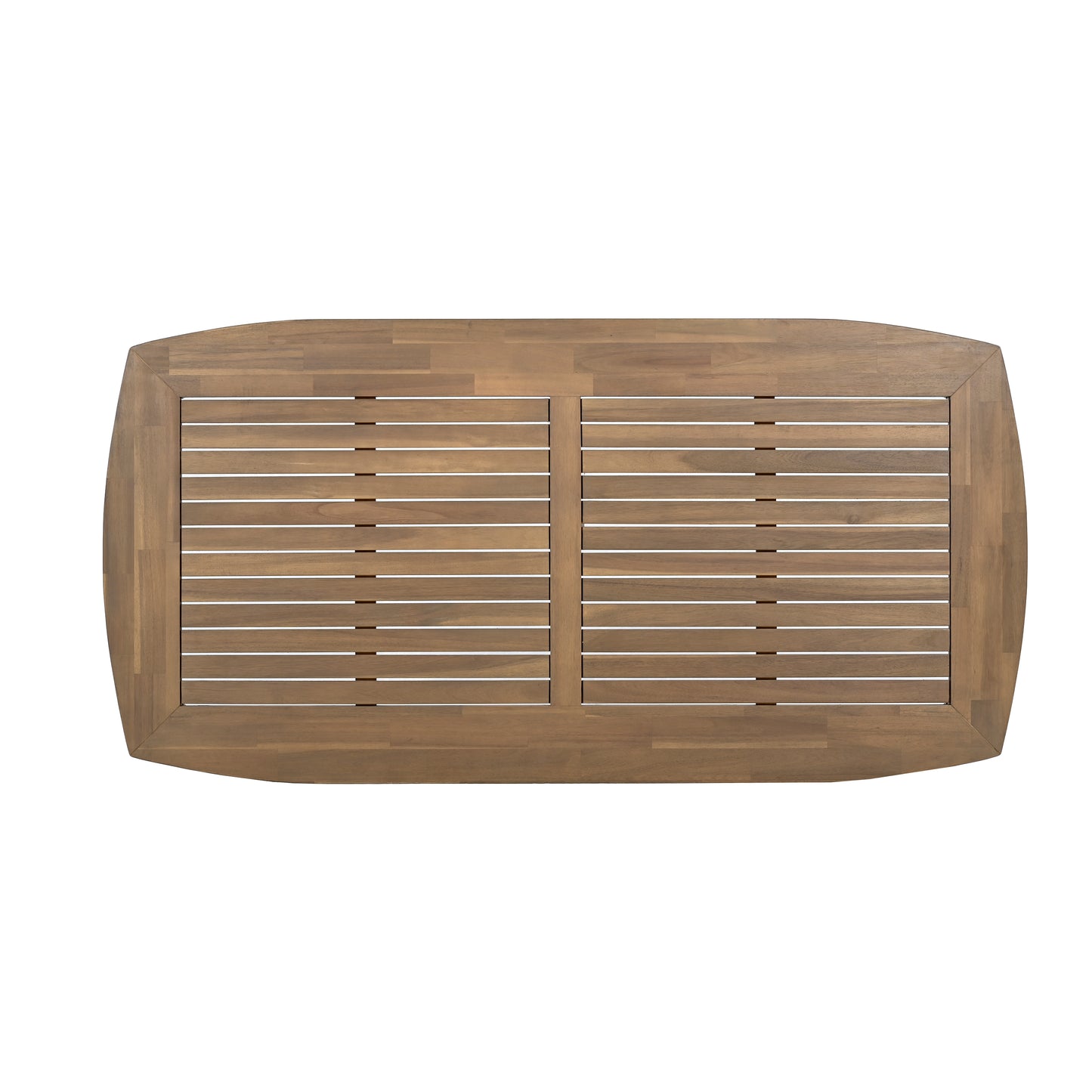 Junosila 7-Piece Acacia Wood Outdoor Dining Set - 70.75" Table & 6 Chairs with Cushions