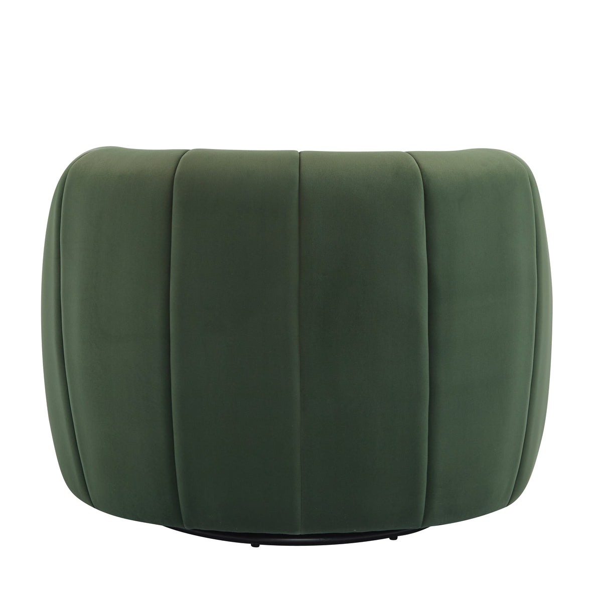 Lithe Monroe Velvet Swivel Club Chair,Armchair with 360-Degree Rotation,Upholstered Barrel Swivel Sofa Chair for Living Room/Bedroom,Tufted Back,Thick Cushion, Iron Base, Olive Green