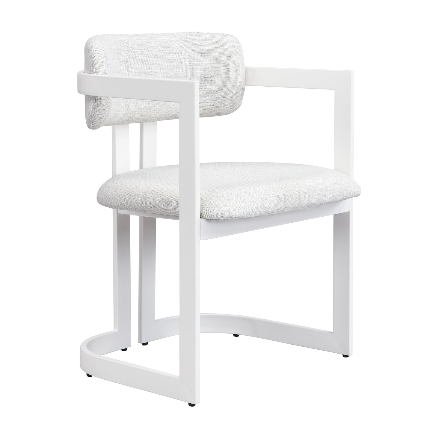 ‌Dashiell Upholstered Dining Chairs,Fabric Metal Frame Armchairs,Set of 2