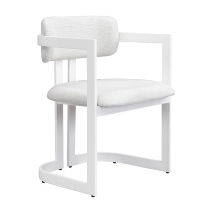 ‌Dashiell Upholstered Dining Chairs,Fabric Metal Frame Armchairs,Set of 2