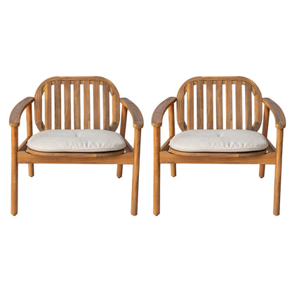 Mejanar Club Chair With Cushion, Set of 2