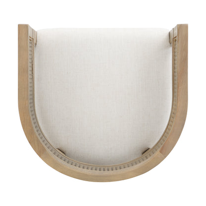 Tiberius Wood And Rattan Upholstered Arm Bar Stools,Set of 2