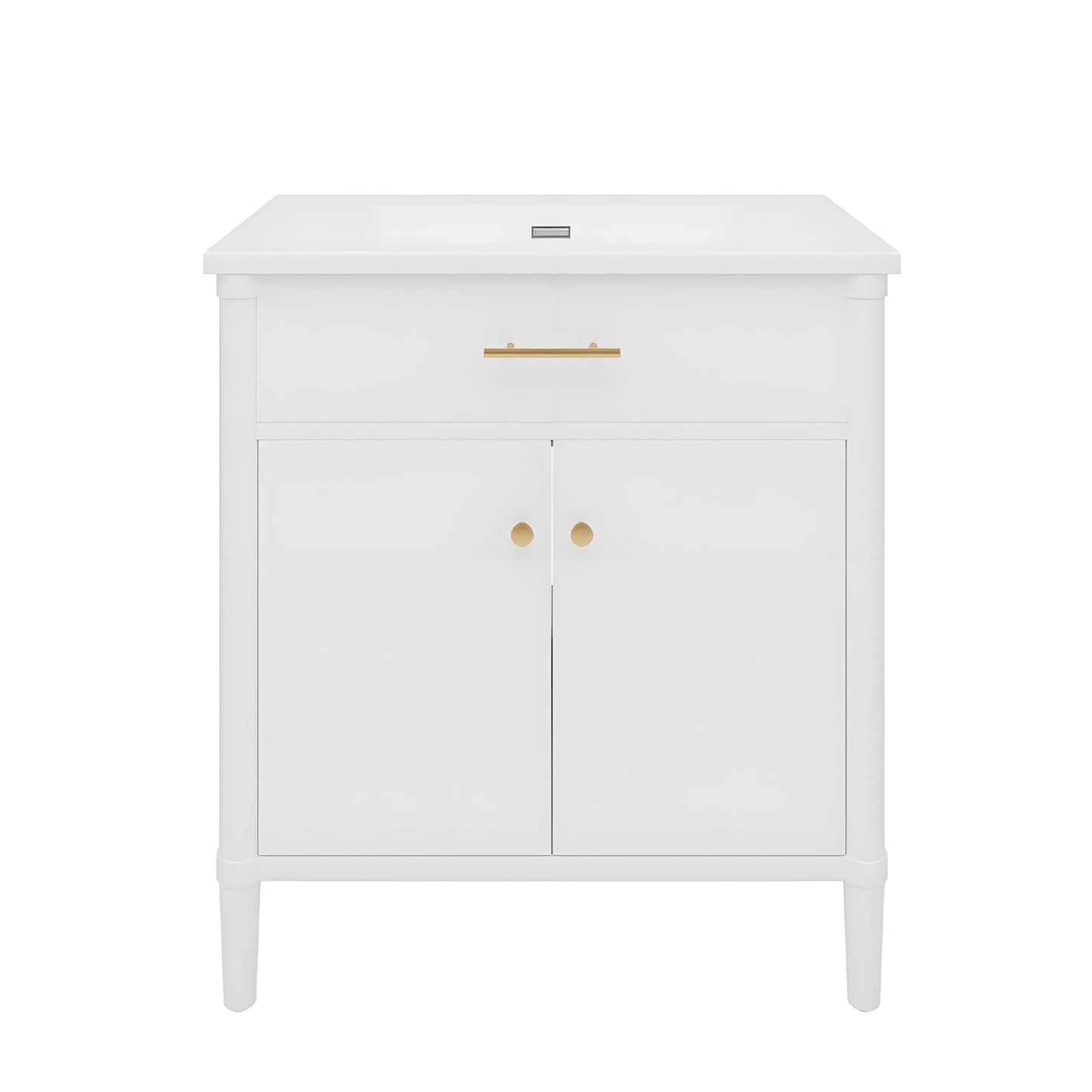 MuKi 31" Bathroom Vanity with Sink, Bathroom Cabinet with Soft Close Doors and Adjustable Shelf