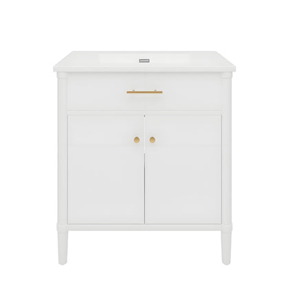 MuKi 31" Bathroom Vanity with Sink, Bathroom Cabinet with Soft Close Doors and Adjustable Shelf
