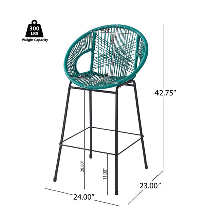 Bernor 28.5 in. Patio Outdoor Bar Stools