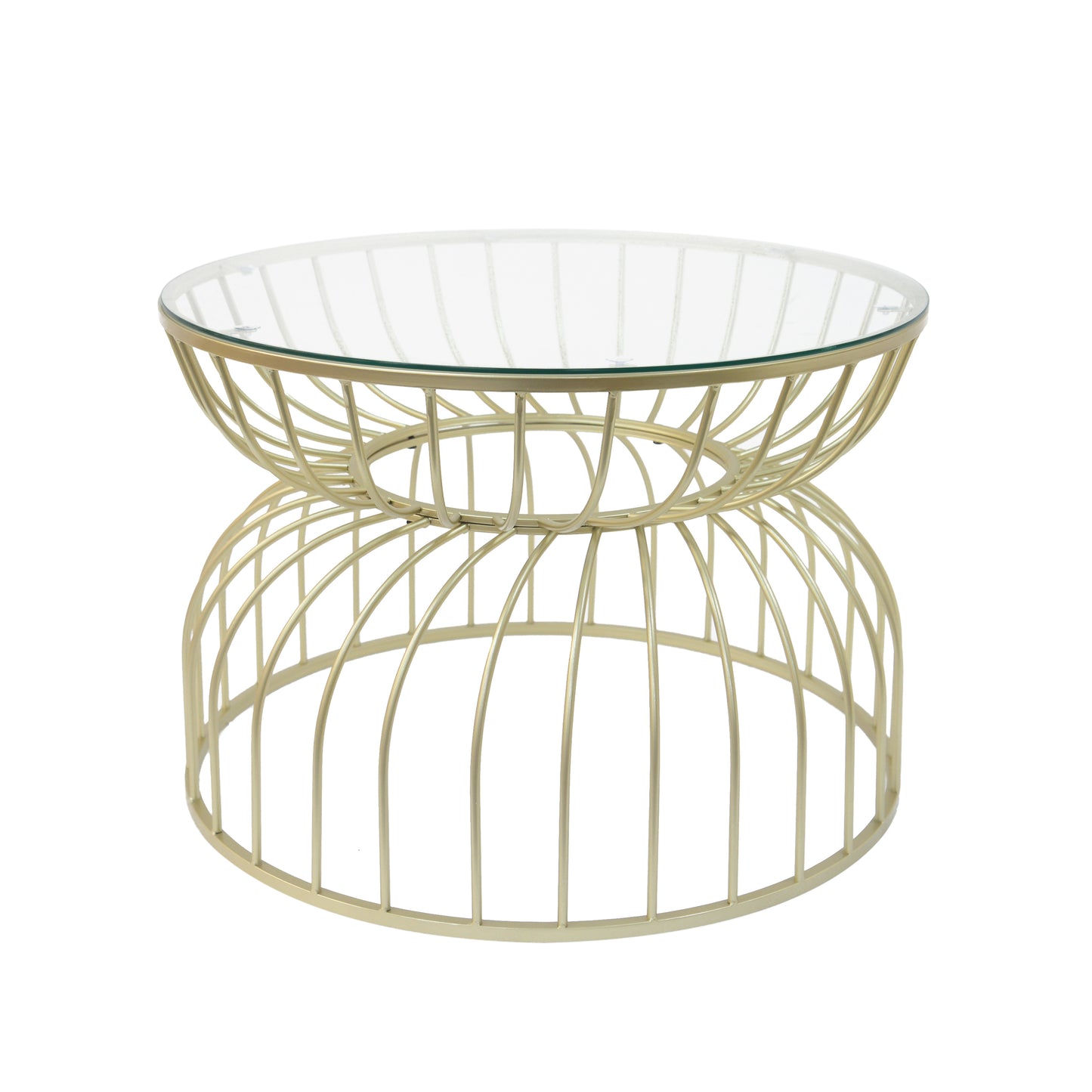 Gold glass luxury side table coffee table modern apartment living room coffee table