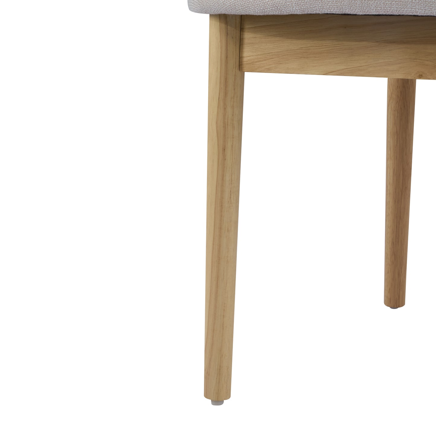 Lumene Contemporary Upholstered Side Chair with Soild Wood Legs and Curved Back (Set of 2)