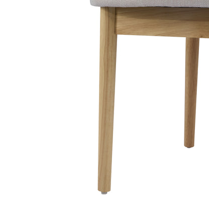 Lumene Contemporary Upholstered Side Chair with Soild Wood Legs and Curved Back (Set of 2)