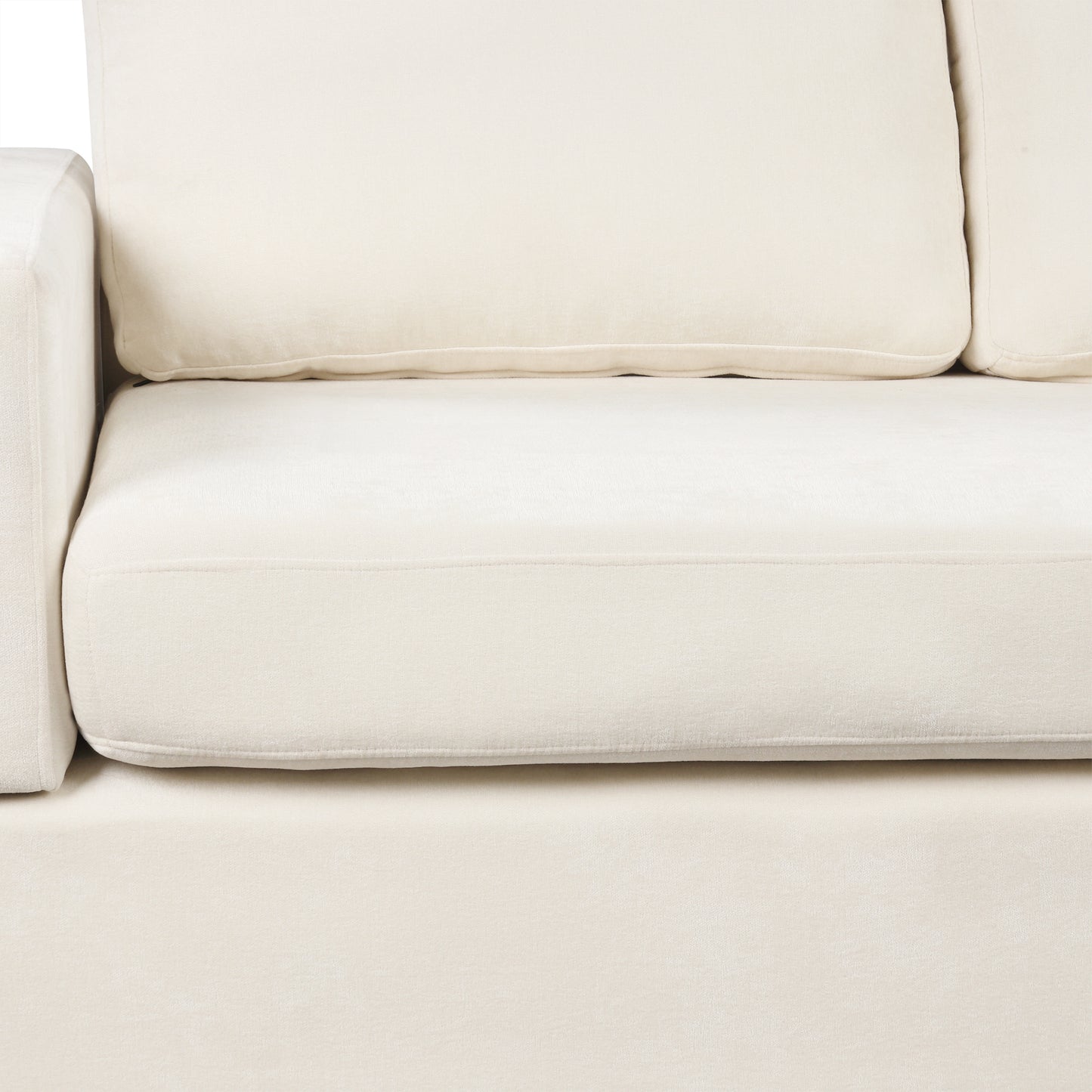 Serava Sectional Sofa Upholstered Sofa Couch with Reversible Armrests for Living Room