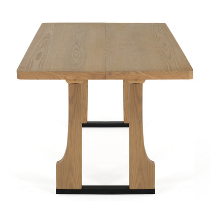 Verenda 63" Rustic Farmhouse Dining Table – Seats 4-6,with Pedestal Base