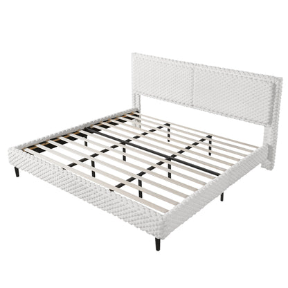 Fessil Simple Modern Plush Soft Bed Comfortable Backrest Bedroom Bed